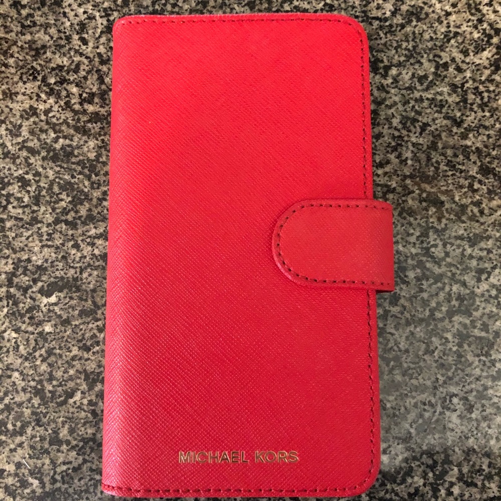 Saffiano Leather Folio Case for iPhone X/XS